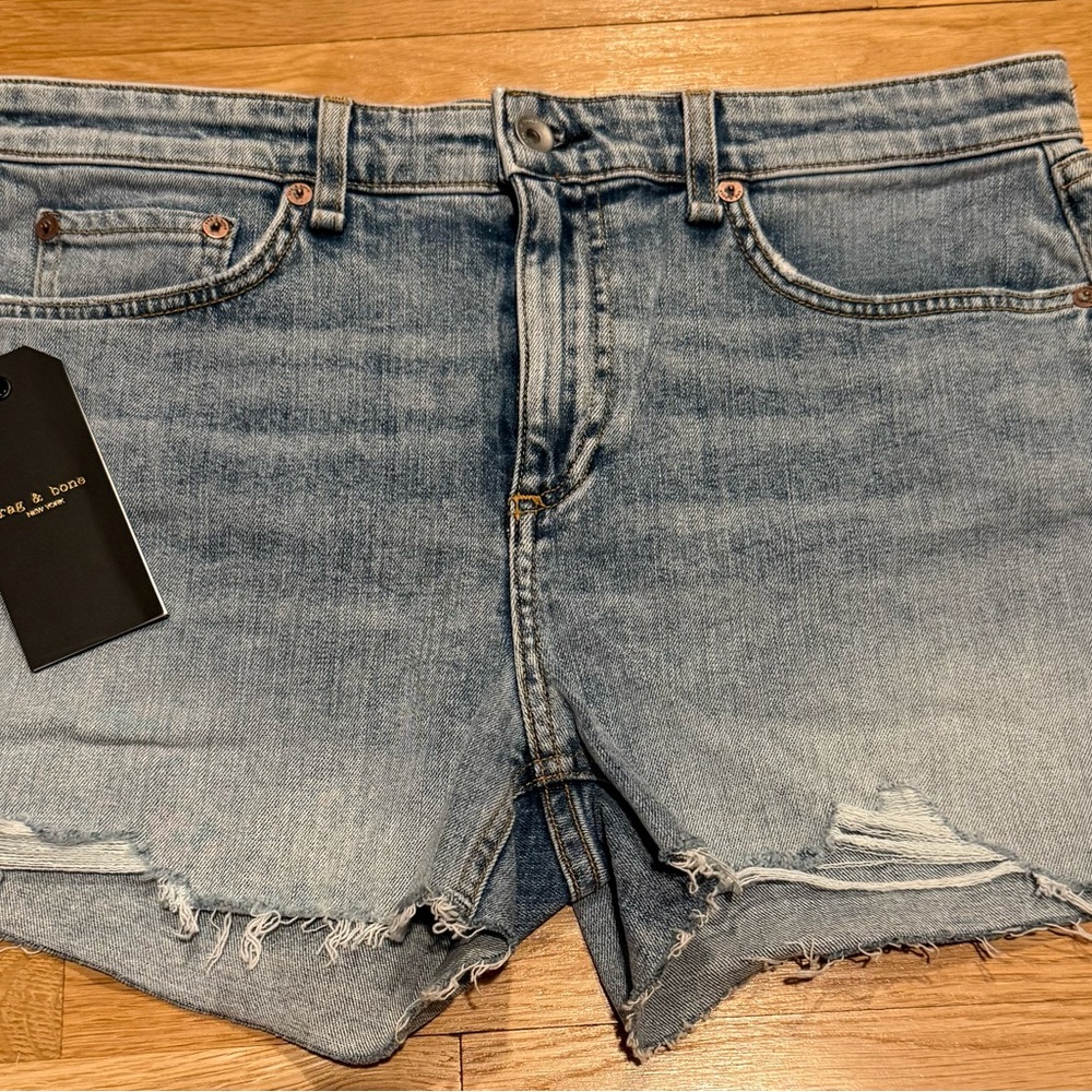 NWT Rag & Bone Dre Light Blue Denim Shorts